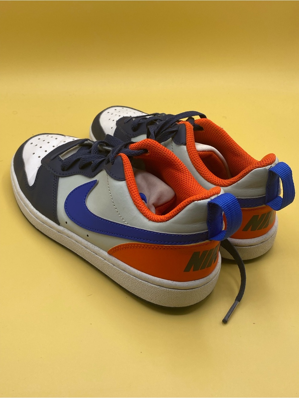 Nike Court Borough Low Recraft GS "Midnight Navy Team Orange" - Picture 3 of 4